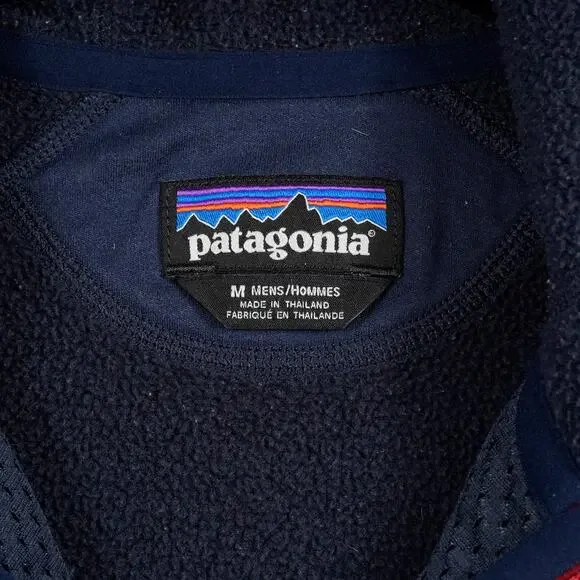 Patagonia Men’s Performance Better Sweater Hoody Blue/Navy Red Zippers Size M - Picture 5 of 12